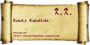 Kautz Kandida névjegykártya